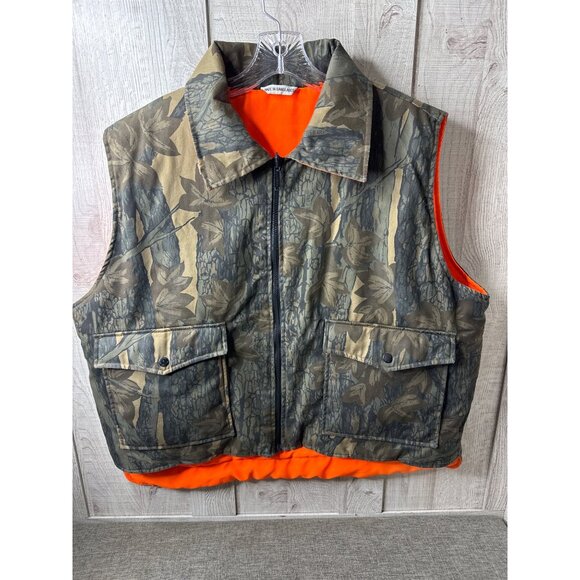 Winchester Camo & Blaze Orange Reversible Hunting Vest Mens Adult XL - Picture 1 of 5